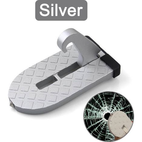 Klappbare Trittstufen für das Autodach, multifunktionale Universal-Klapphaken, Aluminium-Pedal, Sicherheits-Autozubehör, 1 Stück (Silber)