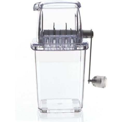 Broyeur à glace manuel avec manivelle – Lames en acier robustes – Dimensions 16x12x24 cm – Poids léger 0,63 kg pour cocktails – (1/4)