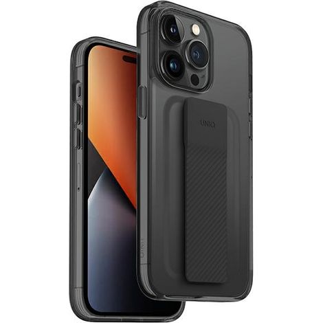 Funda Uniq Heldro Mount para iPhone 14 Pro de 6.1 pulgadas, color gris/humo vapor (1/5)