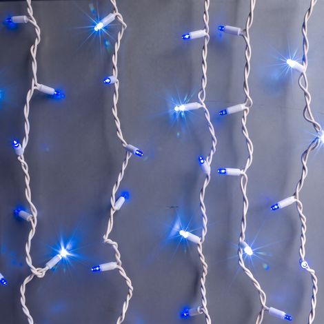 Cortina 400 Luces Led Azules con Destellos Blancos para Interior & Exterior IP65