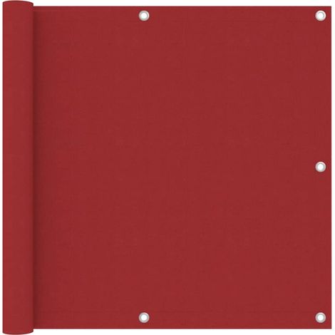 Paravent de balcon rouge, 90 x 300 cm, tissu Oxford (1/5)