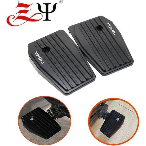 Applicable aux modèles Honda CM300 et CM500 : Pédales modifiées Rebellious, pédales élargies et surdimensionnées (avec logo). (1/5)