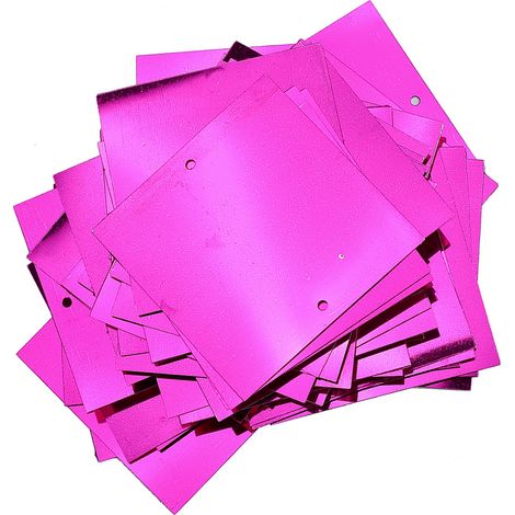 Paillettes carrées PVC 50G 50x50mm (Rouge Rose) pour décoration mariage marin et accessoires vêtements (1/5)