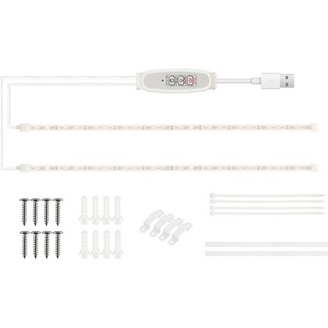 Tiras LED rosa-violeta para plantas - Temporizador inteligente de 24 horas - 4 niveles de brillo - Conexión USB Plug & Play (1/5)