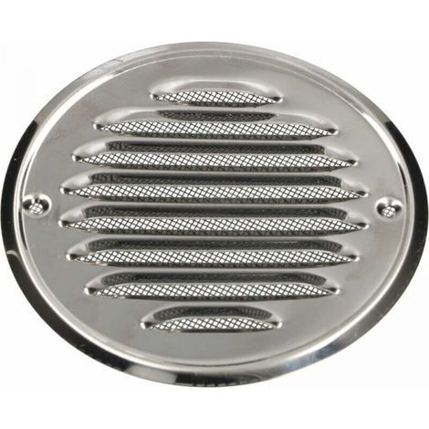 Stainless Steel Round Ventilation Grille, 140mm, with Screws, Mosquito Net, Slat Ventilation Grille, Anti-Rust (1/5)