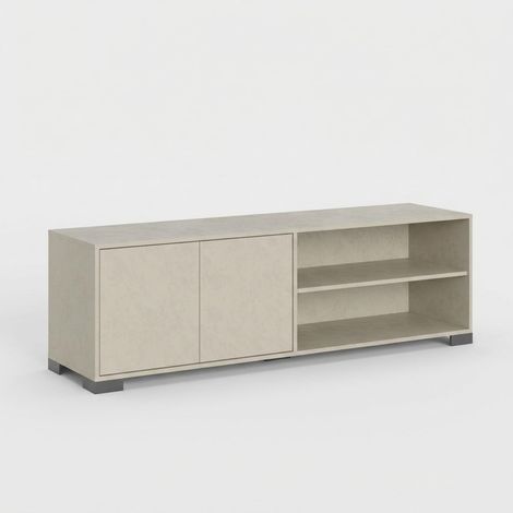 Moderner Design-TV-Schrank mit offenem Fach und Regalen 150x40x40 Lumina - Beige
