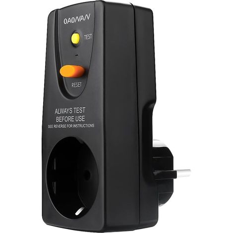 Prise GFCI 16A Protection contre les Fuites Mise Hors Tension Automatique Protection contre les Surtensions Prise étanche Antichoc pour Nettoyeur Haute Pression Spa (Noire) (1/5)