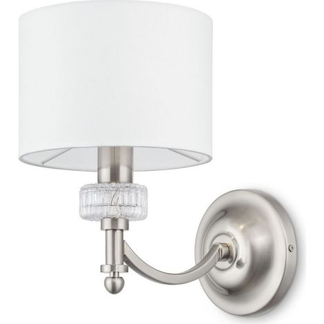 Applique Contemporanea Alicante Metallo Colore Nichel 1 Luce Diffosore In Pvc (1/4)