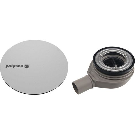 Siphon pour receveur de douche MIRAI, dia. 90mm, DN40, couvercle en acier inoxydable (1/3)