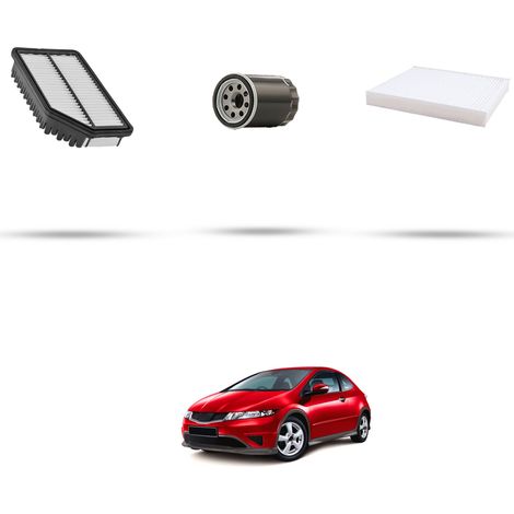 Kit tagliando 3 filtri compatibile con Honda Civic VIII 1.4 61kw dal 2006 (1/5)