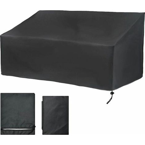 4 Seater Garden Bench Cover, Outdoor Patio Bench Cover Dustproof, Anti-UV, Waterproof, Windproof, Oxford Protective Cover for Sofa (190x66x89cm) (1/3)