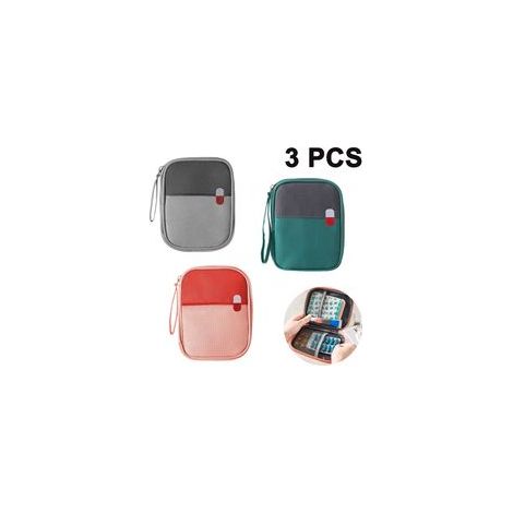Trousse de premiers secours vide - Petite trousse à médicaments pour voiture, maison, bureau, cuisine, extérieur - Pochettes d'u (1/5)