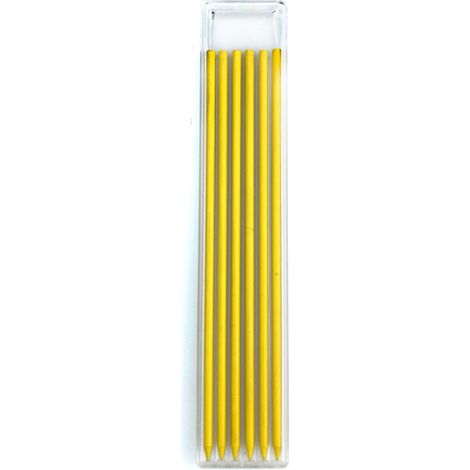 Recharges de stylo jaune - lot de 6 recharges par boîte, outil multifonction pour graffiti, outil de mesure de lignes, outil de marquage et de contournage de lignes pour travaux de menuiserie et proje (1/5)