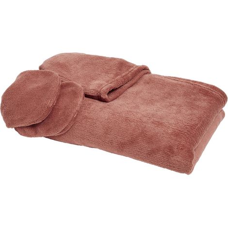Plaid à capuche "Essential" - Terracotta - 115 x 165 cm - Livraison gratuite (1/5)