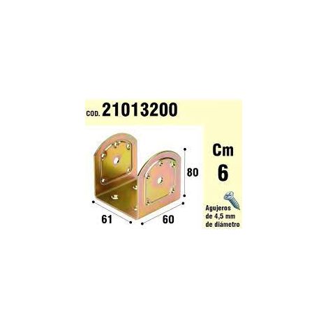 Support Pour Bois Type "U" Bichromaté 60 mm.