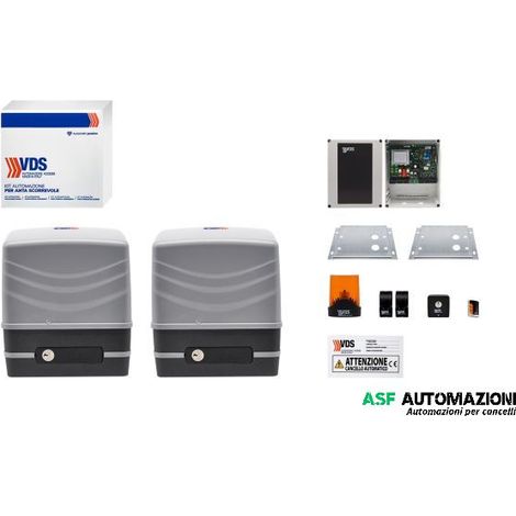 Kit cancello scorrevole doppia anta VDS Simply 200010/2 fino a 600 kg – 230V con 2 motori