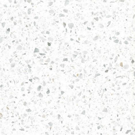 Véritable Carreau Terrazzo fond blanc inclusions gris Carrara 0/7 30x30 cm boîte de 0.72m2 Satiné - Gioia Materia (1/4)