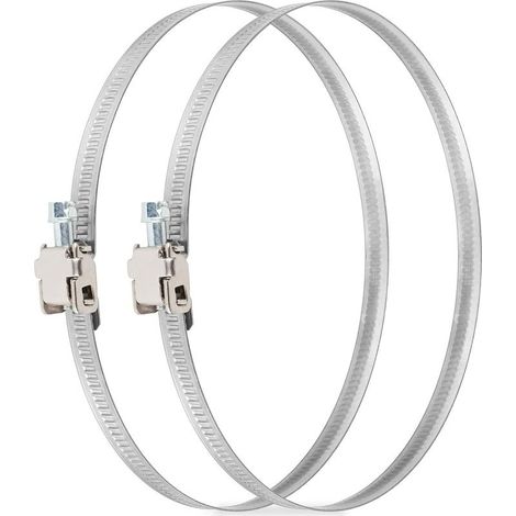 colliers de serrage professionnels 2 ensembles de colliers de serrage de tuyau en acier inoxydable 150mm avec vis sans fin pince de courroie de courroie de serrage de tuyau pour (1/5)