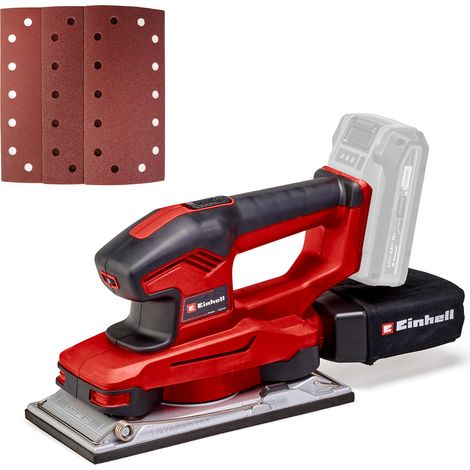 Einhell Ponceuse vibrante sans fil TE-OS 18/230 Li- Solo PXC (18V, fixation auto-agrippante, sac à poussières, avec 3 feuilles de papier abrasif) Livré sans Batterie ni Chargeur (1/5)