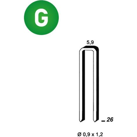5 200 Agrafes Es-26 - Galvanisées - 5.9x26x0.9x1.2 mm - D-Work (1/5)