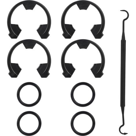 Kit de réparation de joints pour climatiseur d'eau comprenant 4 clips, 4 joints toriques et 1 broche à crochet 7337571 7170288 pour une installation facile des joints toriques pour adoucisseur (1/5)