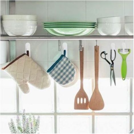 Crochet Adhésif Pour Cordon De Store - 6 9 X 1 95 Cm - Charge Max 2 2 Kg - Pour Maison Bureau Maternelle - Lot De 4 (1/5)
