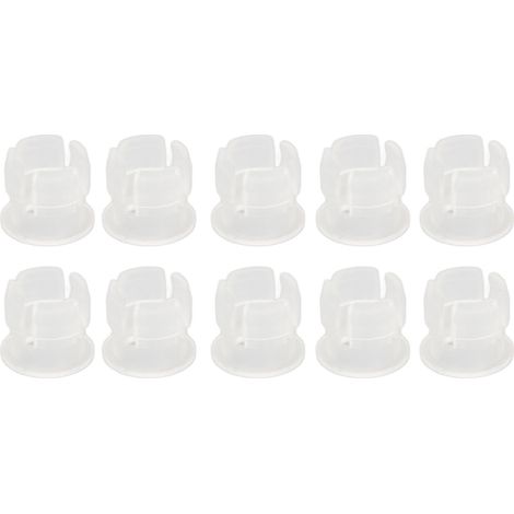 200 Stück 5-mm-LED-Halterungen, flache Schnallen, Leuchtdioden-Clips, Kunststoff-Montagehalterung, weiß (1/5)