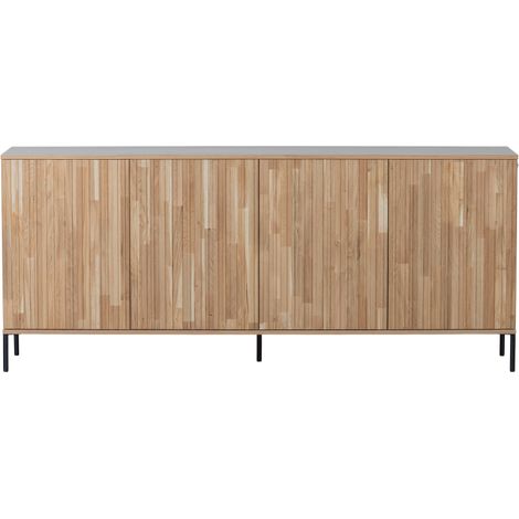 Buffet 4 portes en chêne naturel 200cm MAY (1/5)