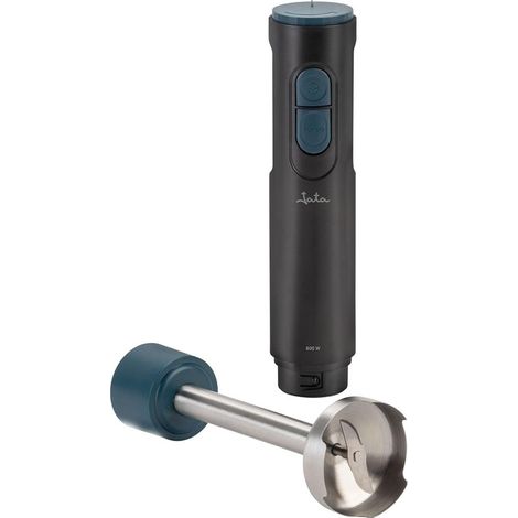 Batidora de mano profesional JATA JEBT1795 de 800 W, con cuchillas de acero inoxidable y pie, velocidad ajustable y función TURB (1/5)