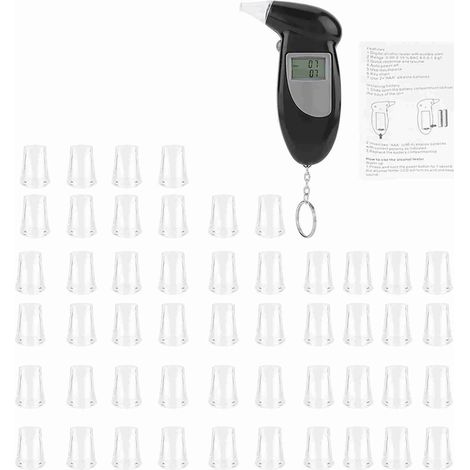 Lot 50 embouts buccaux Alcootest numérique LCD Porte-clés Analyseur d'haleine portable (1/5)