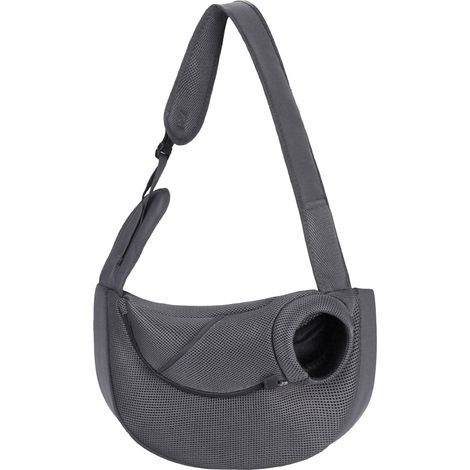 Sac de transport bandoulière pour chien et chaton, idéal pour les petits chiens et chats. Ce sac en maille respirante offre une liberté de mouvement optimale grâce à sa bandoulière ajustable. Parfait (1/5)
