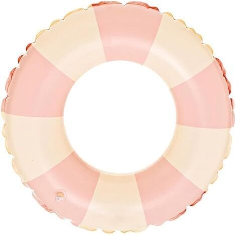Bouée gonflable pour piscine, jouet de bain avec décorations de sirène et fruits, accessoires de plage, de lac et de jeux aquatiques pour enfants - Rayures bleues (1/5)
