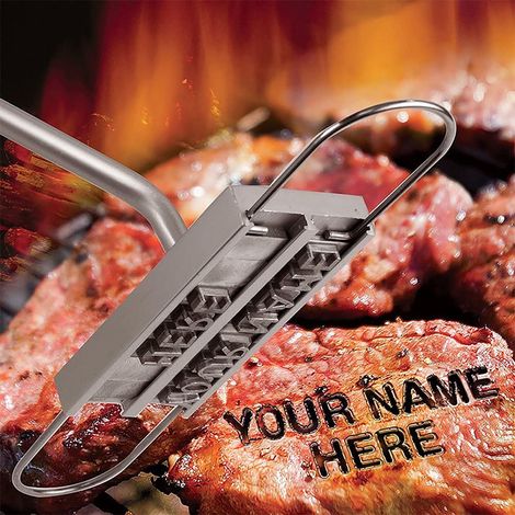 Fer à Marquer Viande - Poignée Longue en Bois - Lettres Changeables - Pour Barbecue Extérieur ou Intérieur - 1 Pièce (1/5)