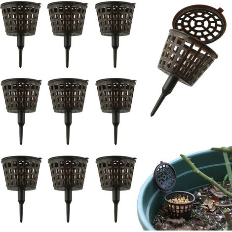Lot de 10 grands pots d'engrais pour bonsaï avec couvercle, grands pots de nourriture, boîtes d'engrais automatiques pour orchidées, succulentes, petites plantes (1/5)