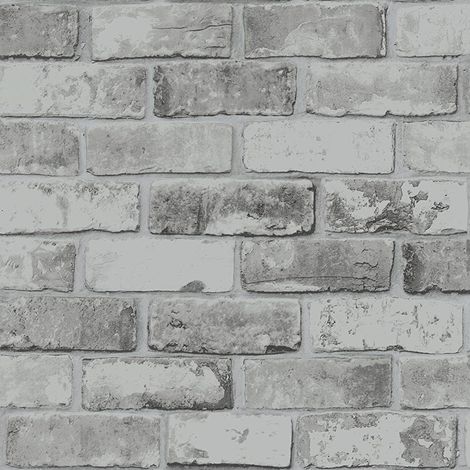 Brick Effect Wallpaper Slate 3D Weathered Stone Realistic Paste The Paper Debona (1/4)