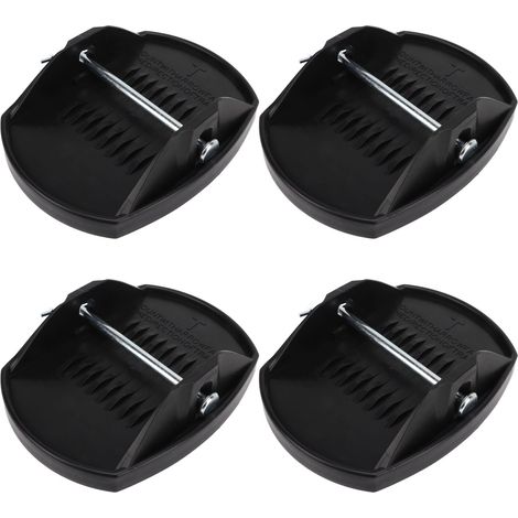 Ensemble de 4 patins de levage pour roues, supports de pieds et butées de nivellement, cales d'équilibrage auxiliaires pour camping-car, caravane ou remorque. (1/5)