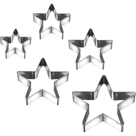 Set 5 formine inox taglia biscotti stella - metaltex (1/2)