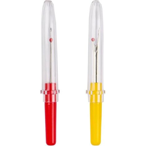 Set di 2 taglia-cuciture，per cucire e rimuovere i fili (giallo-rosso) (1/5)