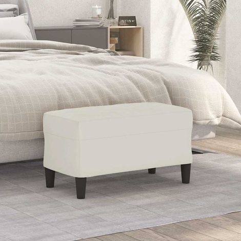 Banc - Banc de salon - Banc de table Crème 70x35x41 cm Velours BV248808 - BonneVie (1/5)