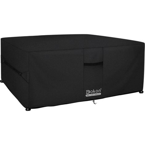 Dokon Gartenmöbel Abdeckung 600D Oxford Wasserdicht Winterfest UV 220x220x90cm (1/5)