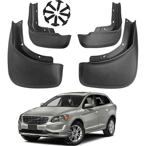 Lot de 4 garde-boue de voiture pour XC60 2014-2017, garde-boue avant et arrière, anti-éclaboussures, avec vis de montage (1/5)