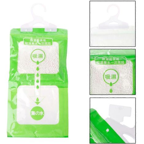 Sac déshydratant pour armoire, placard, déshumidificateur à suspendre, absorbant l'humidité (1/4)