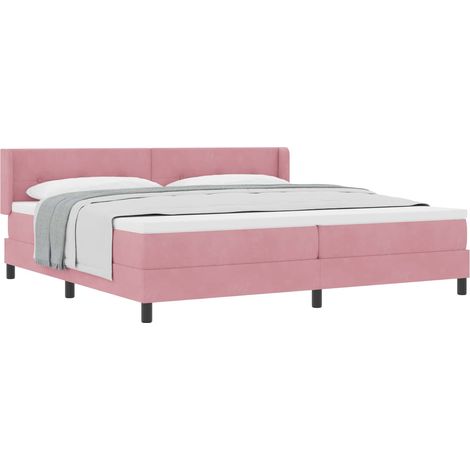 Maison Exclusive - Letto a molle con testiera Rosa 200 x 200 cm Velluto (1/5)
