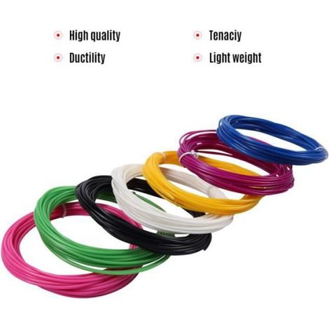 IDRAWING Filament de PLA haute précision de 1,75 mm de filament, stylo 3D recharges 20 couleurs (1/4)