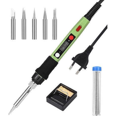 Soldering Iron, Kit 80W, Visible Electric, Adjustable Temperature 180℃500℃, 5 Tips, for Daily Welding (1/5)