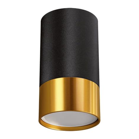 Plafonnier décoratif noir et or, forme trombone, culot GU10, 35 W, IP20, Ideus 04123