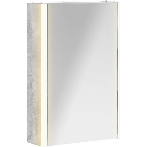Maison Exclusive - Mobiletto per specchio da bagno Grigio cemento