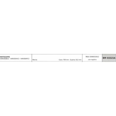 PUBERT Motorhacke VARIO60BC3 VARIO55HC3 Kabel 709mm Ummantelung 612mm