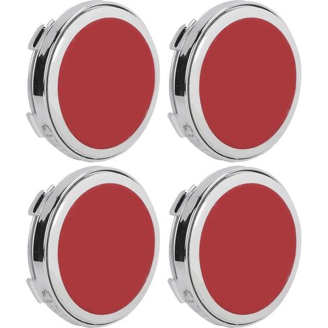 4 Enjoliveurs Centre de Roue en Alliage d'Aluminium Imperméable Anti-Rayures pour Fiat 500 Rouge - Capsules de Moyeu de Rechange (1/5)