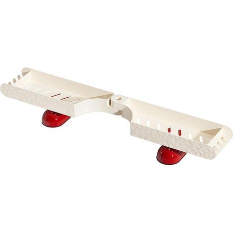 Soporte universal para grifo - fácil de escurrir, soporte para esponja de fregadero de cocina  adecuado para guardar artículos de aseo personal, peines - blanco (1/4)